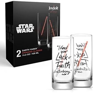 Star Wars JoyJolt Darth Vader Lightsaber Glasses- NEW